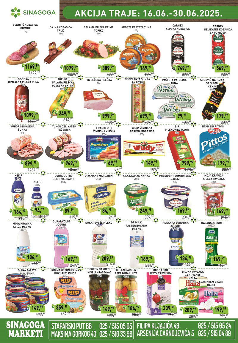 Sinagoga katalog akcija