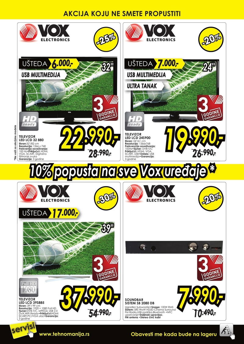 Tehnomanija katalog TV i bela tehnika Novi Sad
