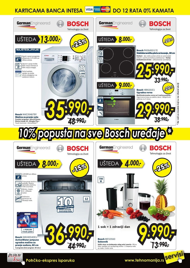 Tehnomanija katalog TV i bela tehnika Novi Sad