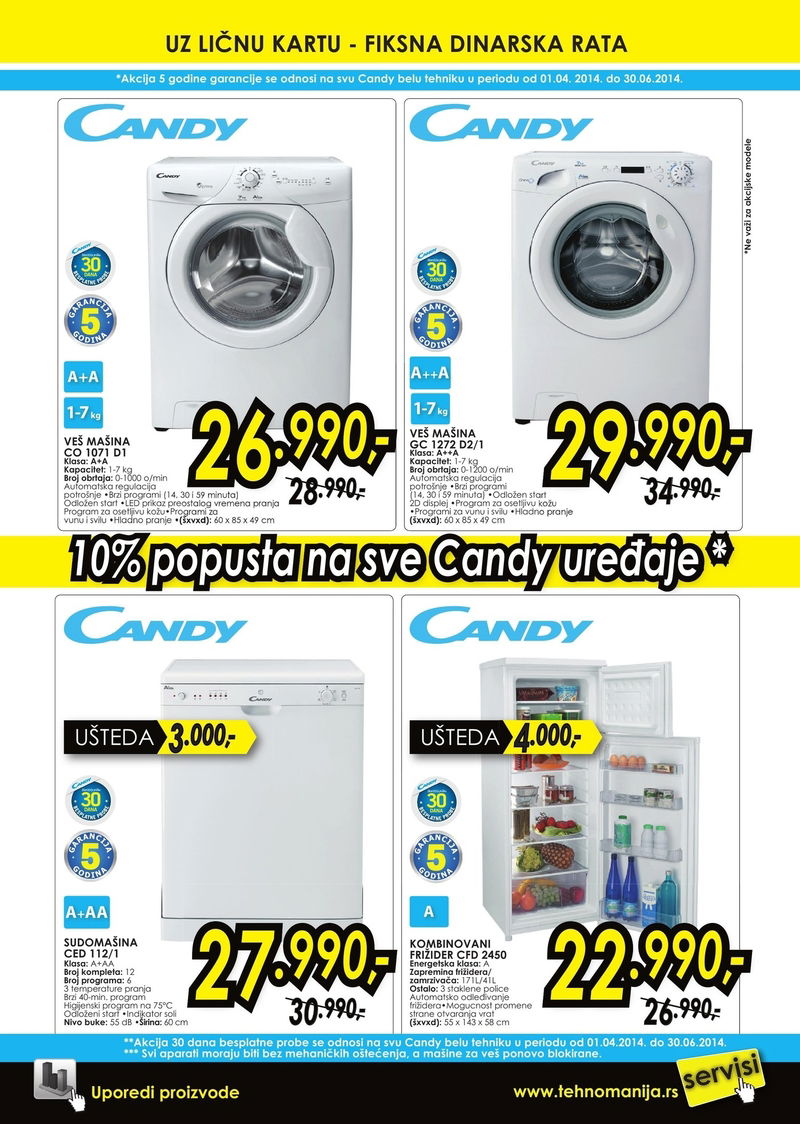 Tehnomanija katalog TV i bela tehnika Novi Sad