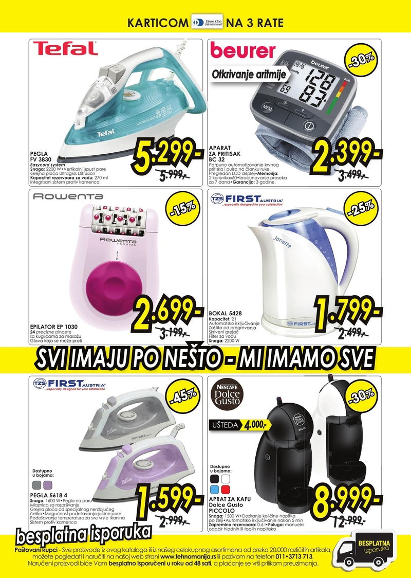 Tehnomanija katalog TV i bela tehnika Novi Sad