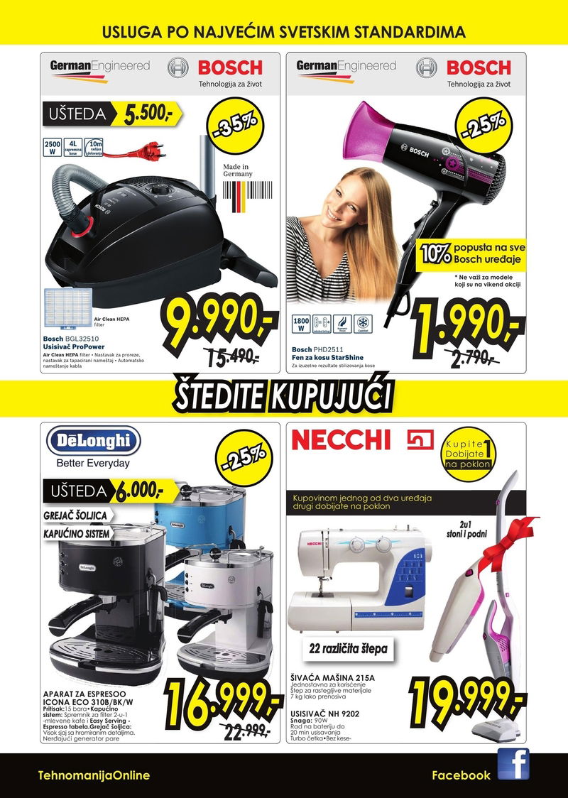 Tehnomanija katalog TV i bela tehnika Novi Sad