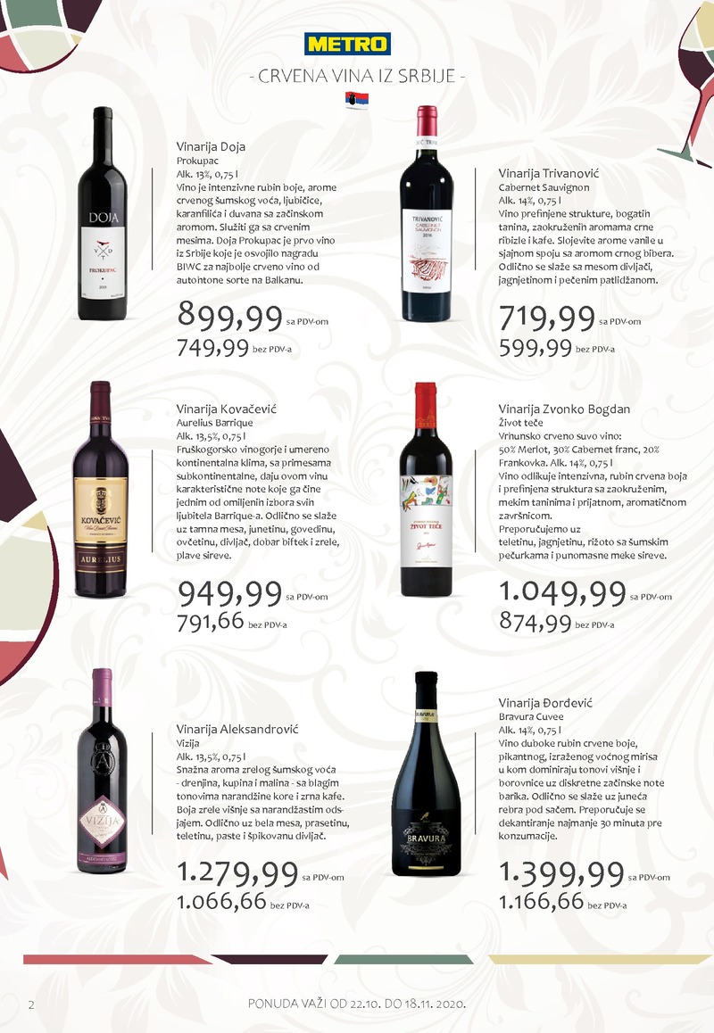 Metro katalog vino i sirevi