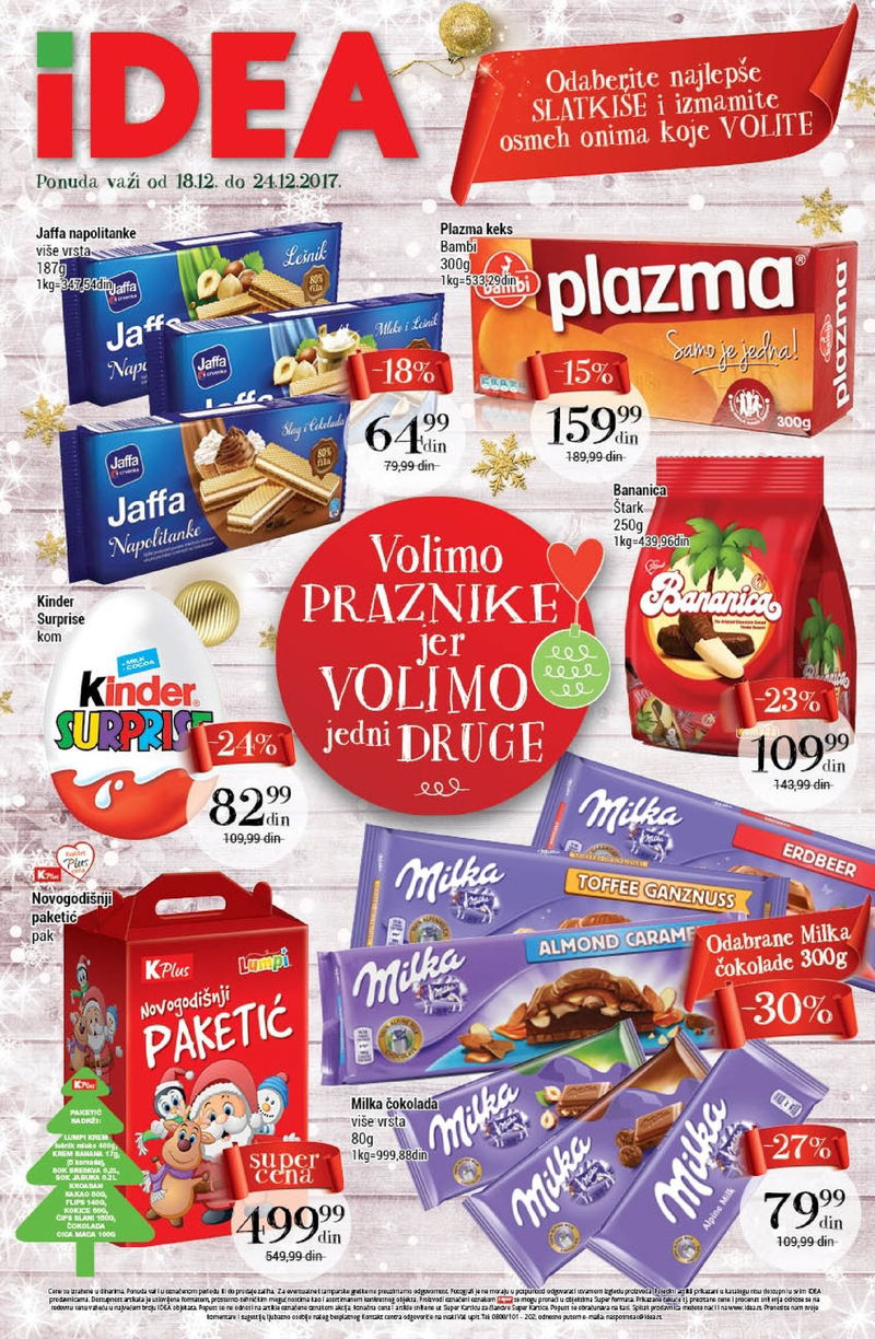 Idea katalog nedelja slatkiša