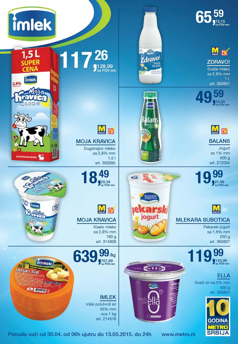 Metro katalog partner Imlek