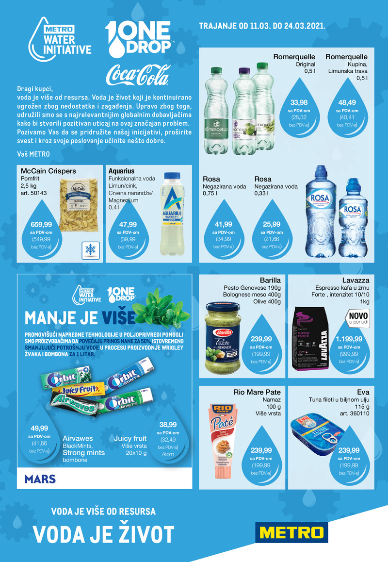 Metro katalog voda je život