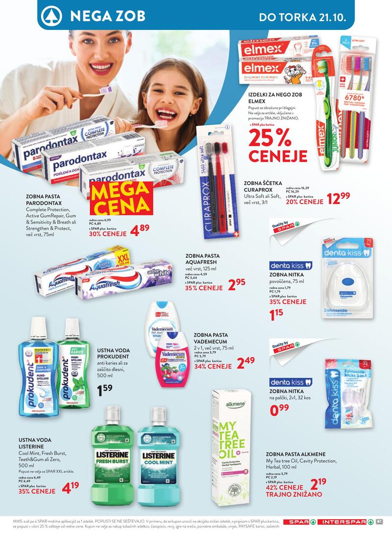 Spar osebna nega