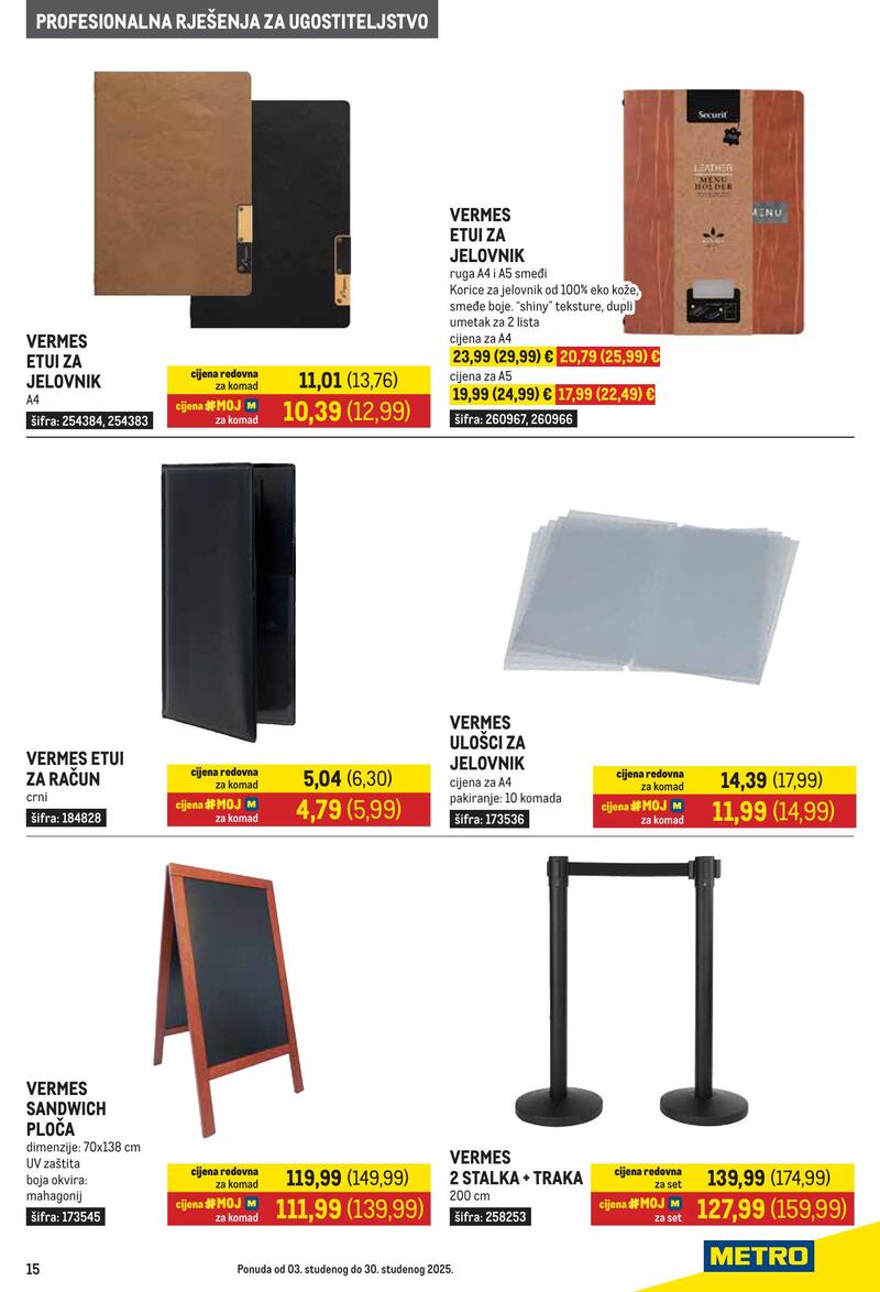 Metro gastro - ponuda proizvoda za ugostiteljstvo