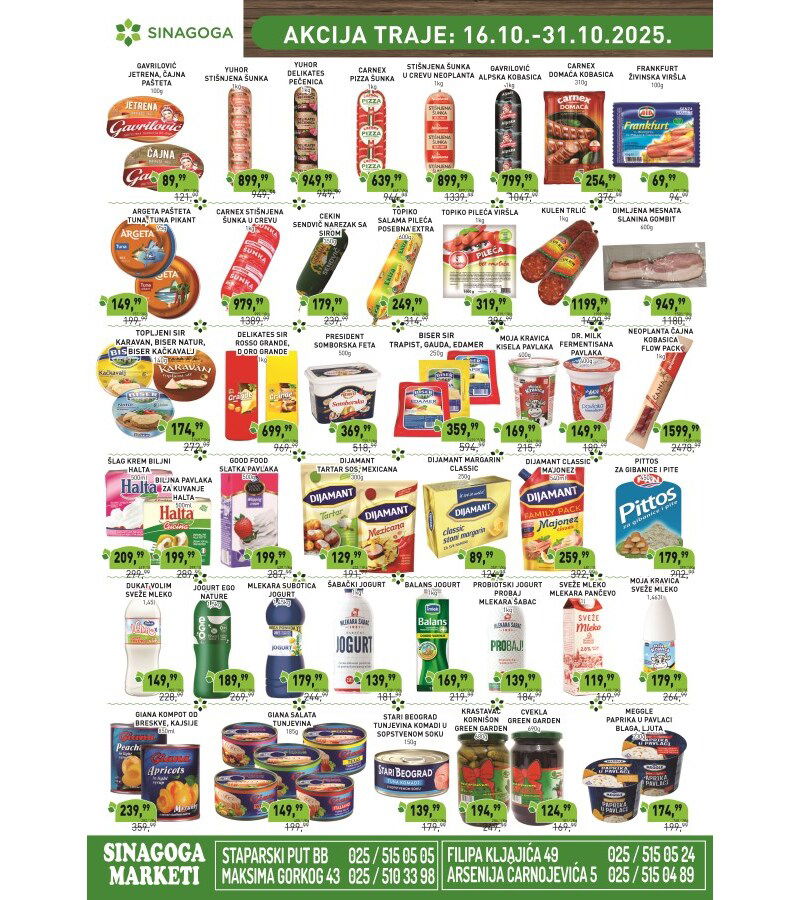 Sinagoga katalog akcija