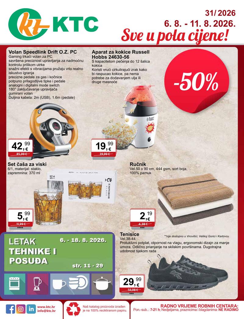 KTC sve u pola cijene