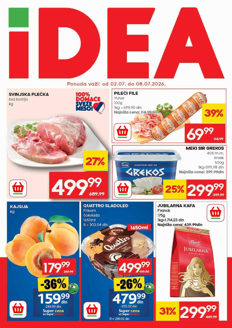 Idea katalog akcija Nedeljna ponuda