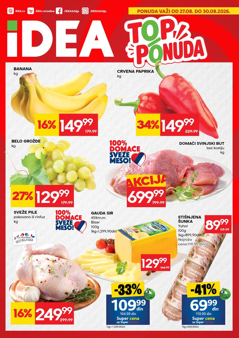 Idea katalog akcija TOP ponuda od četvrtka do nedelje