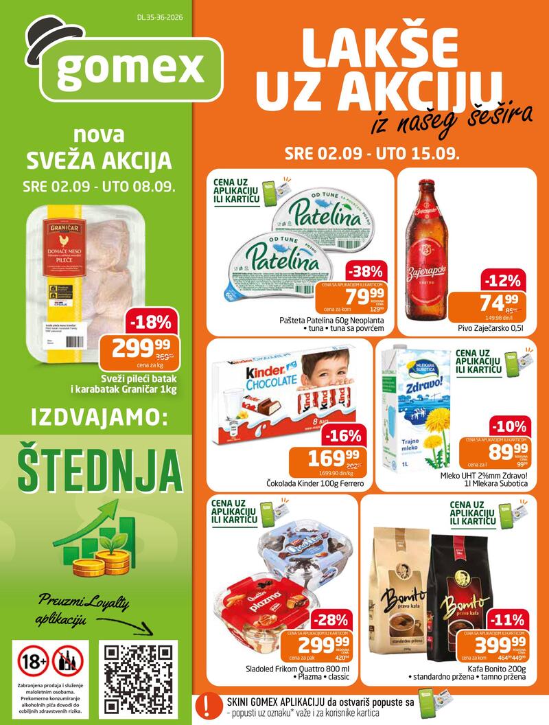 Gomex katalog akcija Gomex katalog hrana