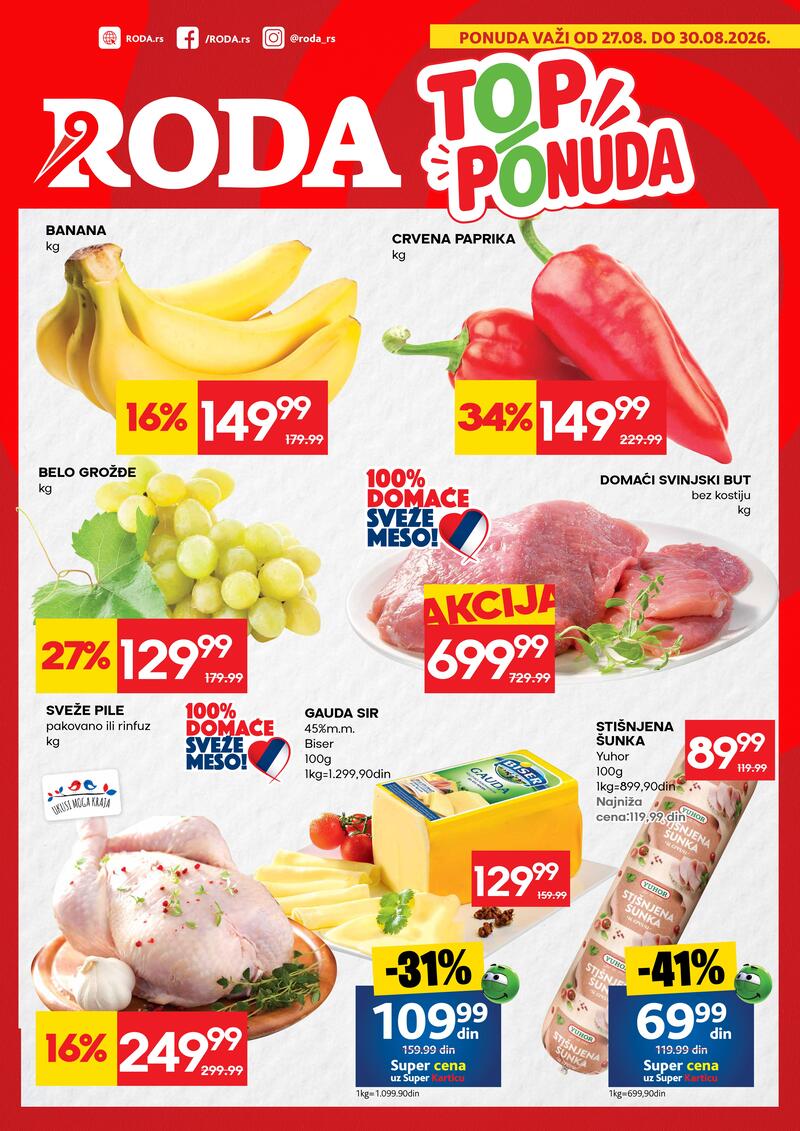 Roda katalog akcija TOP ponuda od četvrtka do nedelje