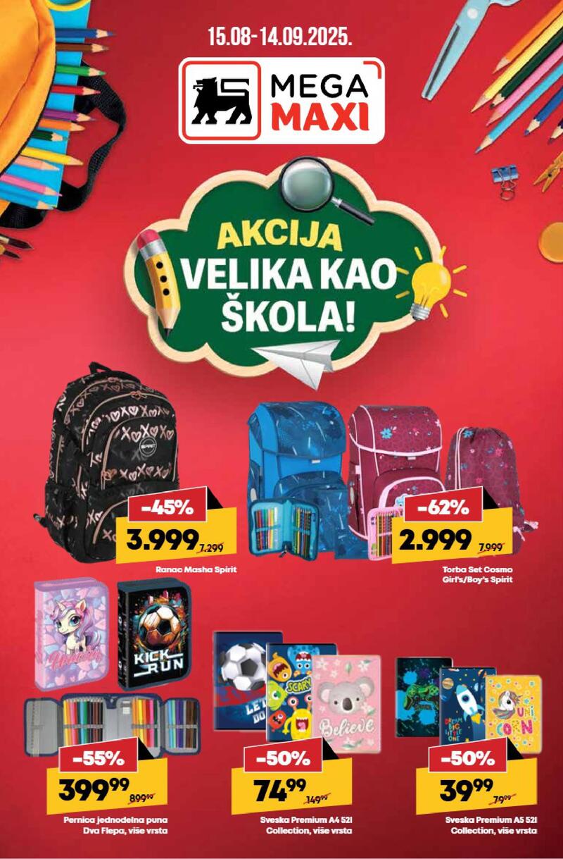 Mega Maxi školski liflet