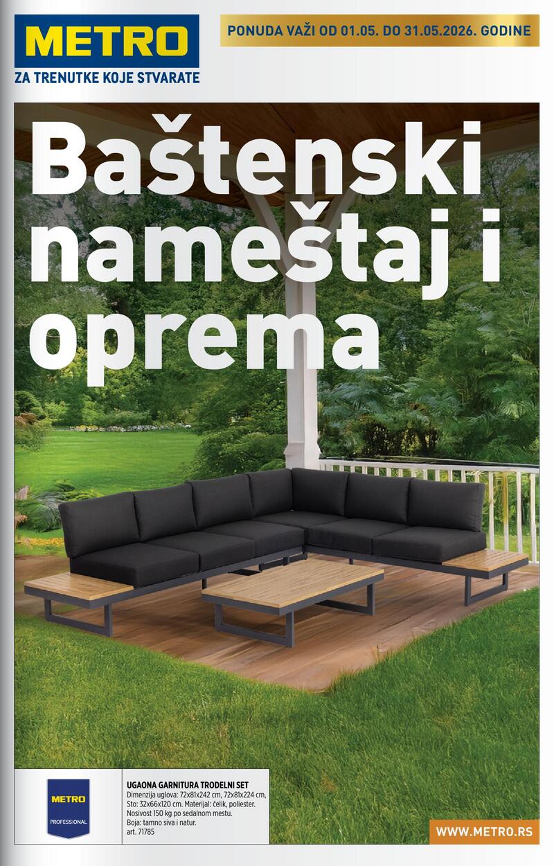 Metro katalog akcija Nameštaj za baštu i dom