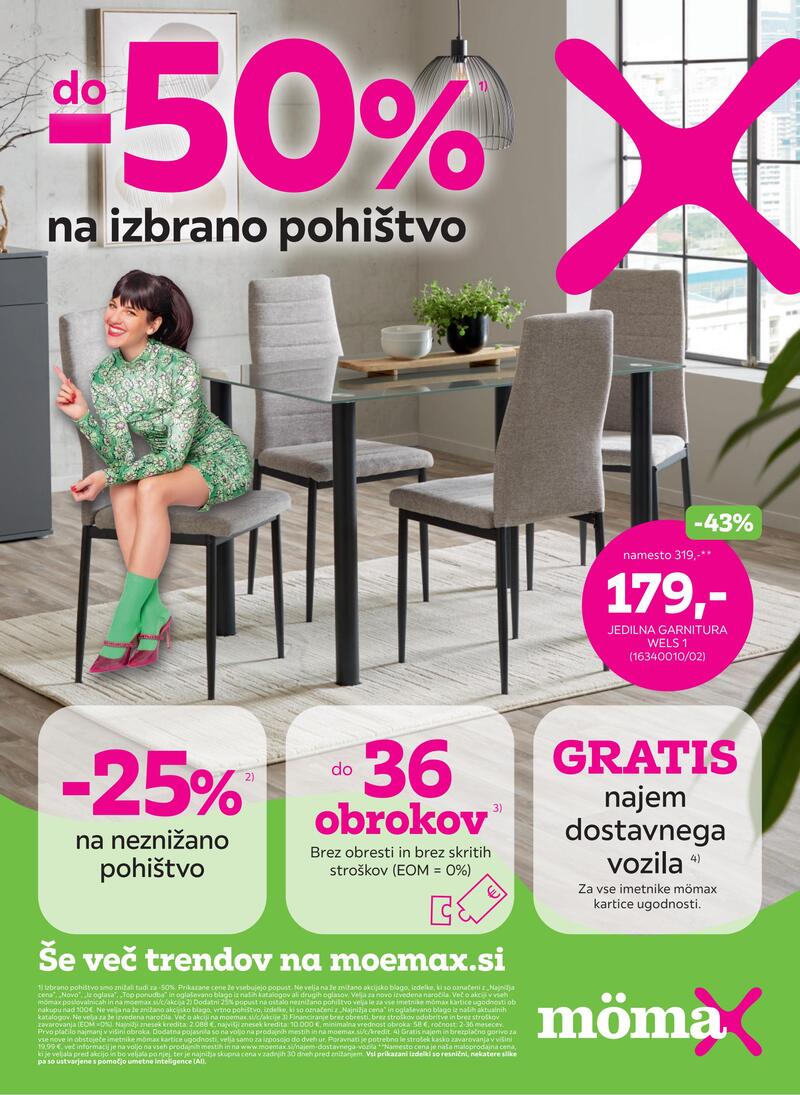 Mömax katalog akcija Do -50% na izbrano pohištvo