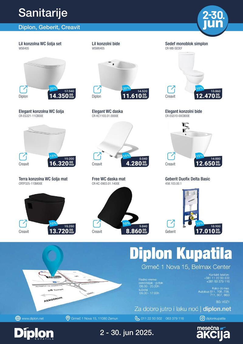 Diplon kupatila katalog akcija