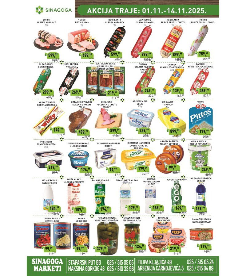 Sinagoga katalog akcija