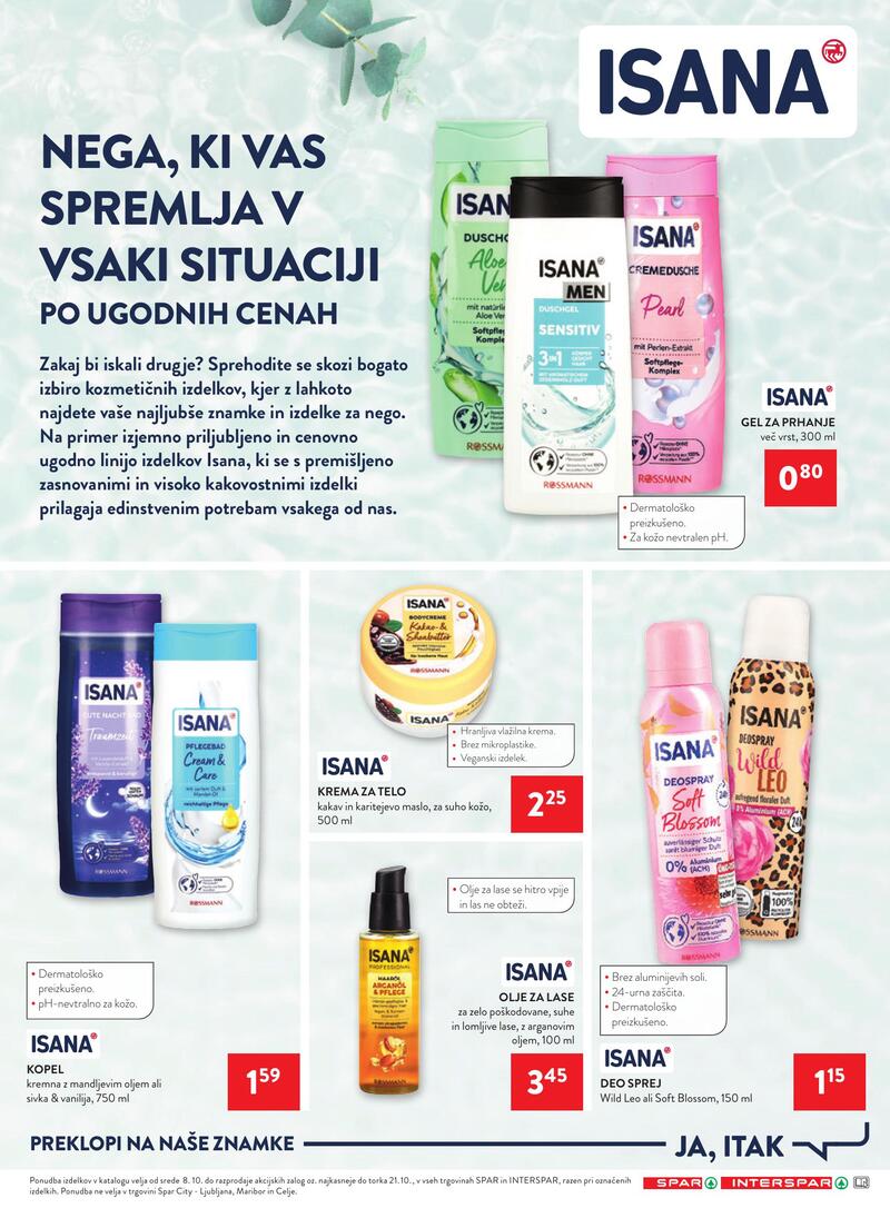 Spar osebna nega