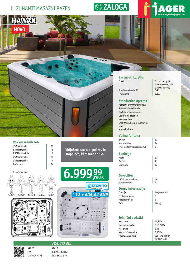 Jager savne in masažni bazeni