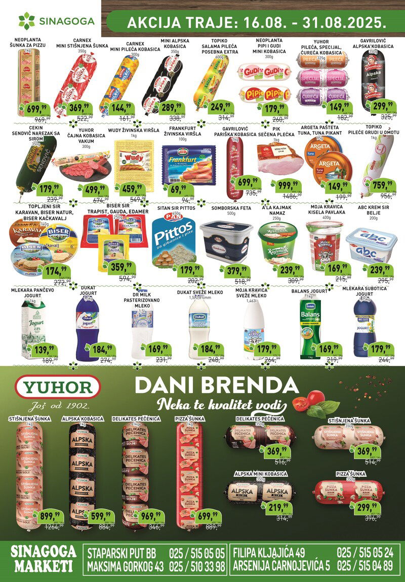 Sinagoga katalog akcija