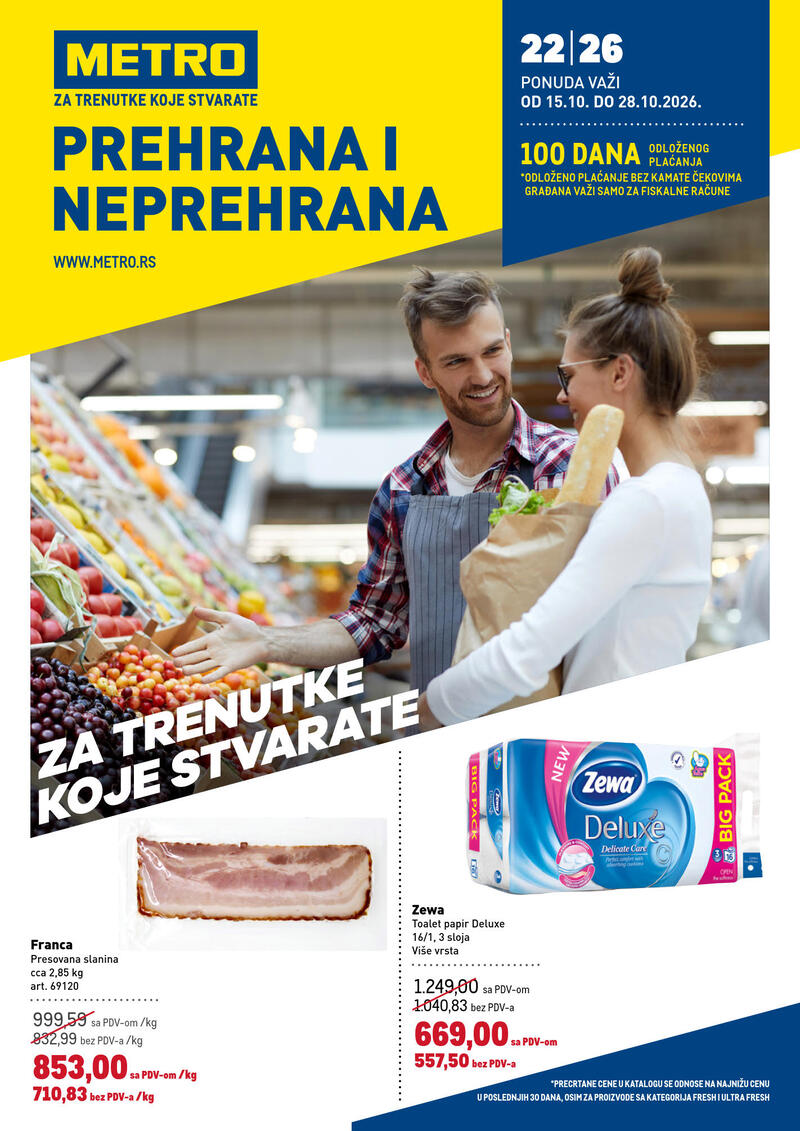 Metro katalog akcija Metro prehrana