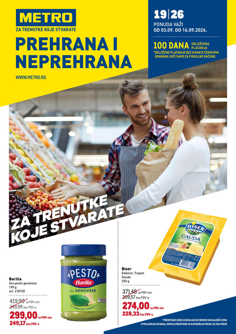 Metro katalog akcija Metro prehrana