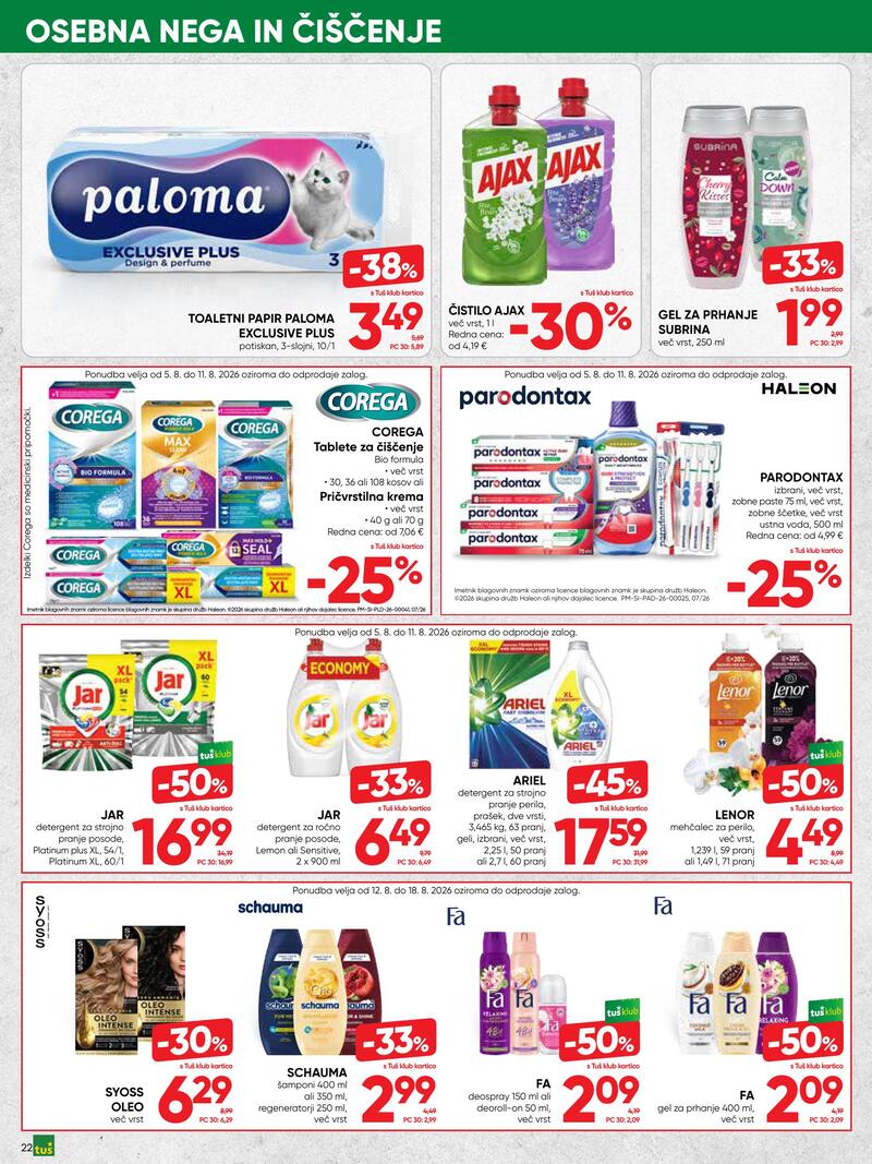 Tuš redni katalog