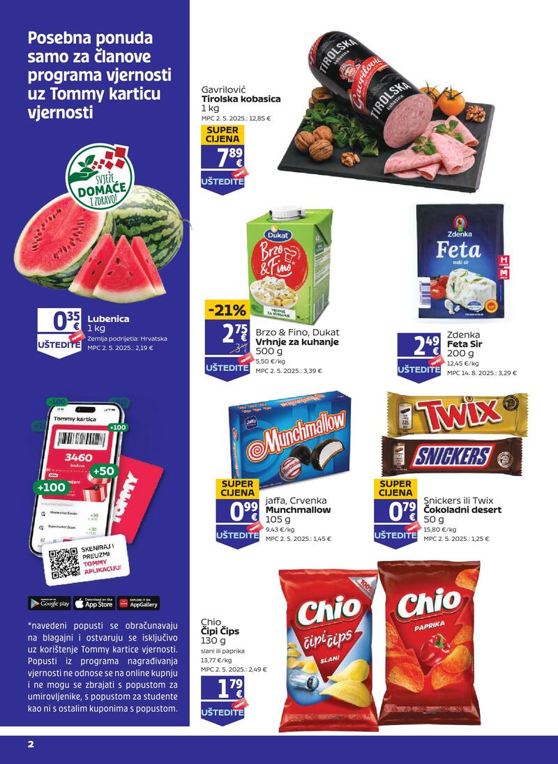 Tommy katalog akcija Pogodnosti za Tommy vjerne članove