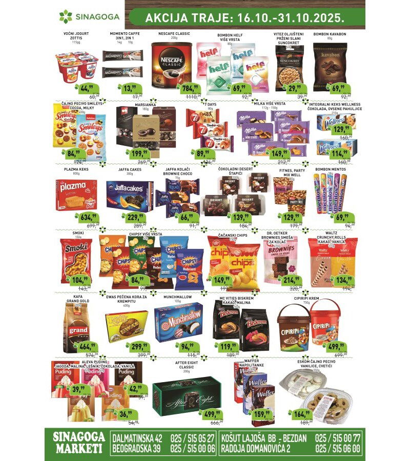 Sinagoga katalog akcija