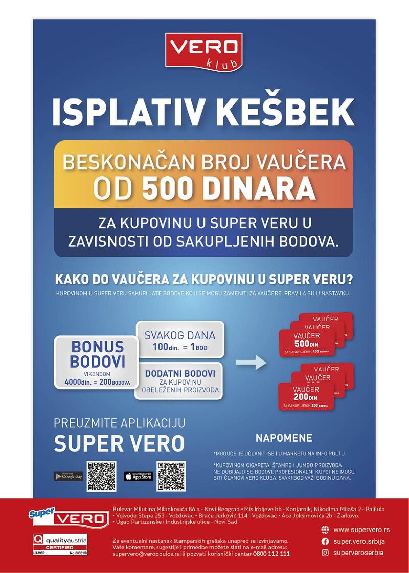 Super Vero katalog akcija