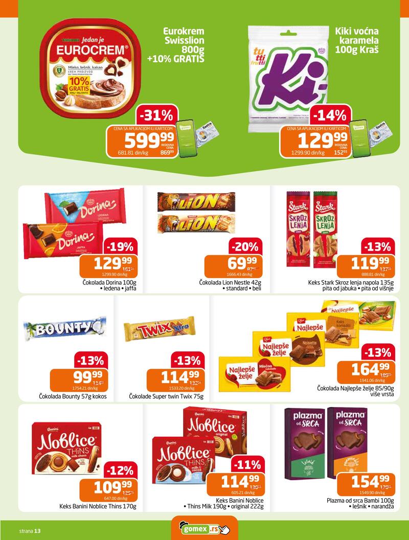 Gomex katalog hrana