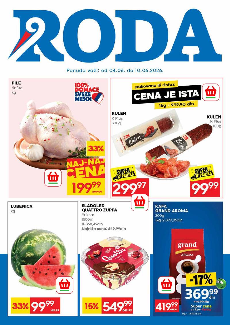 Roda katalog akcija Nedeljna ponuda