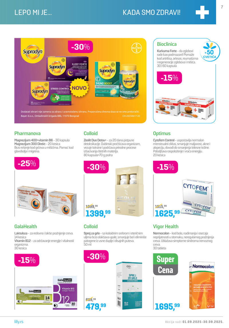 Lilly Drogerie katalog akcija