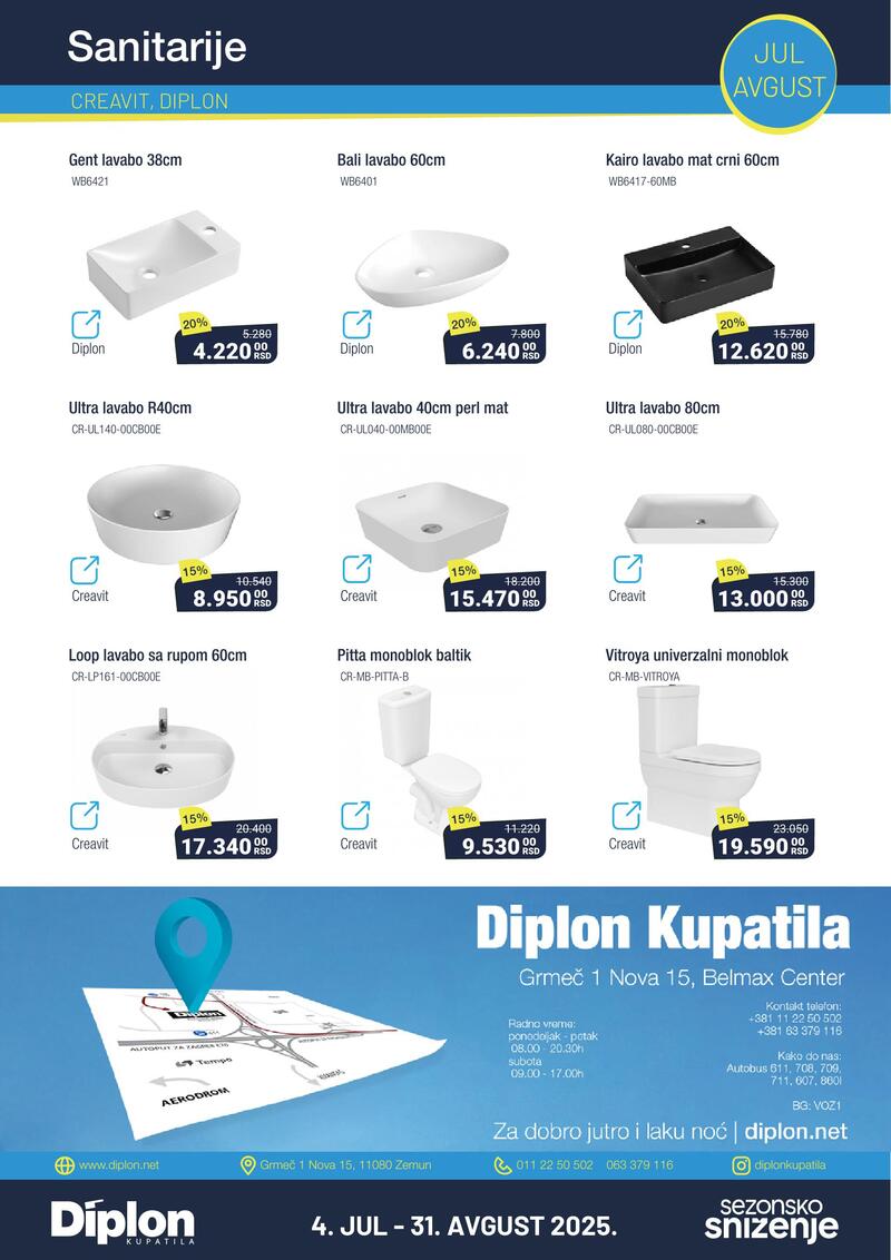 Diplon kupatila katalog akcija