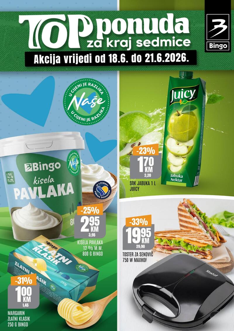 Bingo katalog akcija Top ponuda za kraj sedmice
