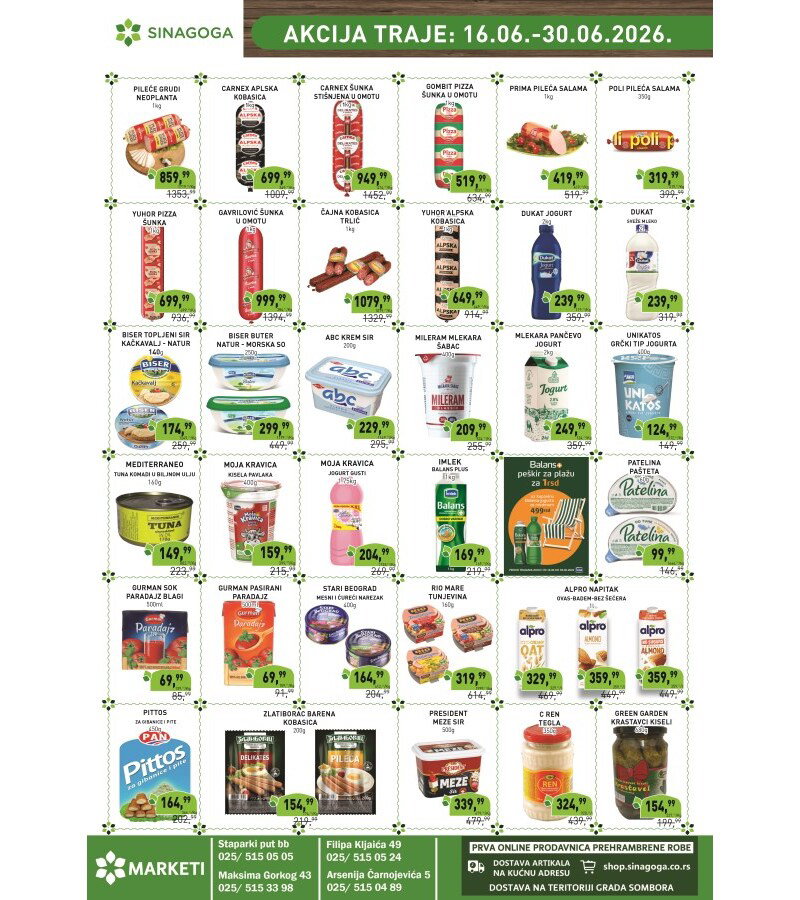 Sinagoga katalog akcija