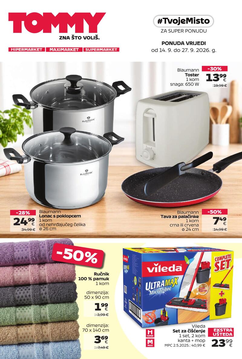 Tommy katalog akcija Super ponuda za domaćinstvo