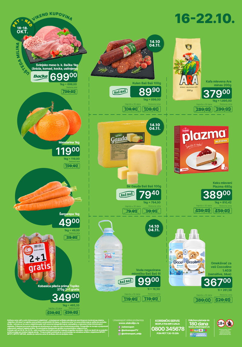 Univerexport katalog akcija Nedeljna akcija