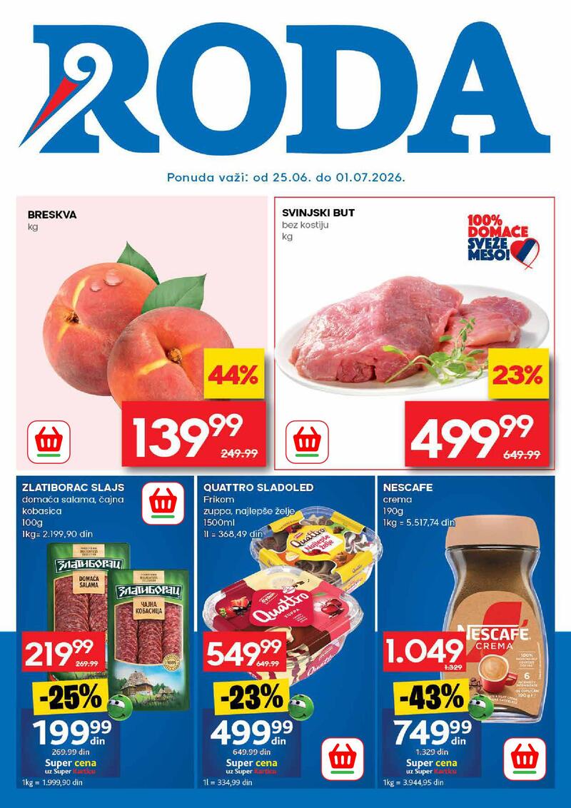 Roda katalog akcija Nedeljna ponuda