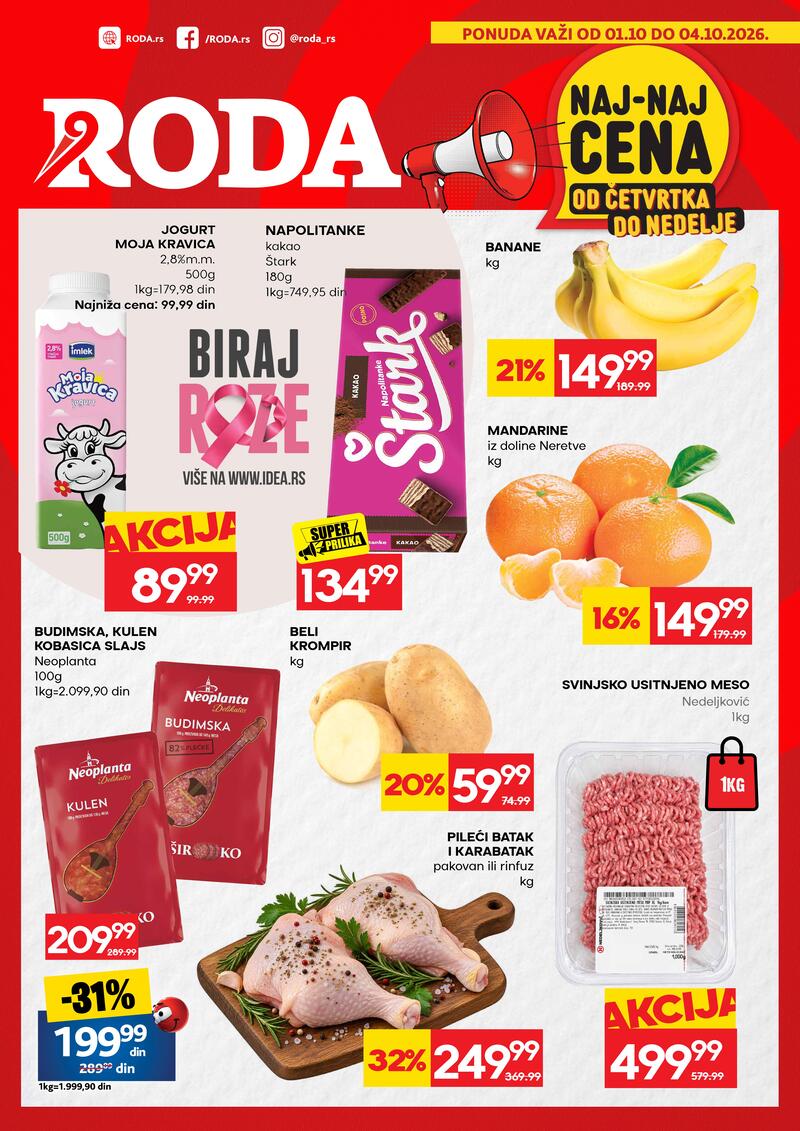 Roda katalog akcija Naj-naj cena od četvrtka do nedelje
