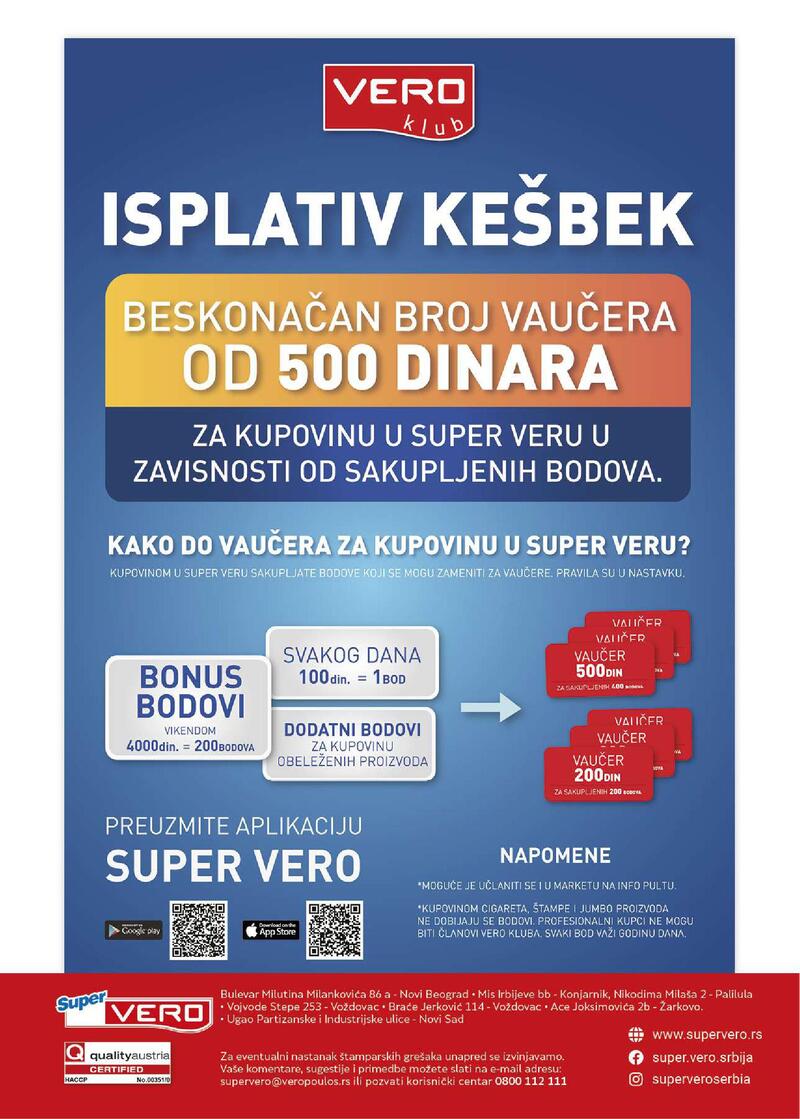Super Vero katalog akcija
