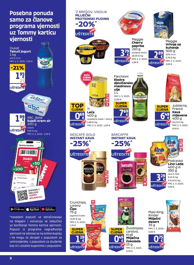 Tommy katalog akcija Pogodnosti za Tommy vjerne članove