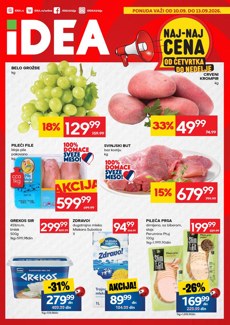 Idea katalog akcija Naj-naj ponuda od četvrtka do nedelje