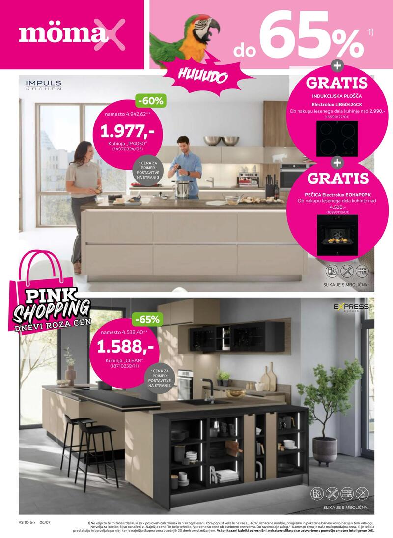 Mömax katalog - Do -65% na izbrane kuhinje po naročilu