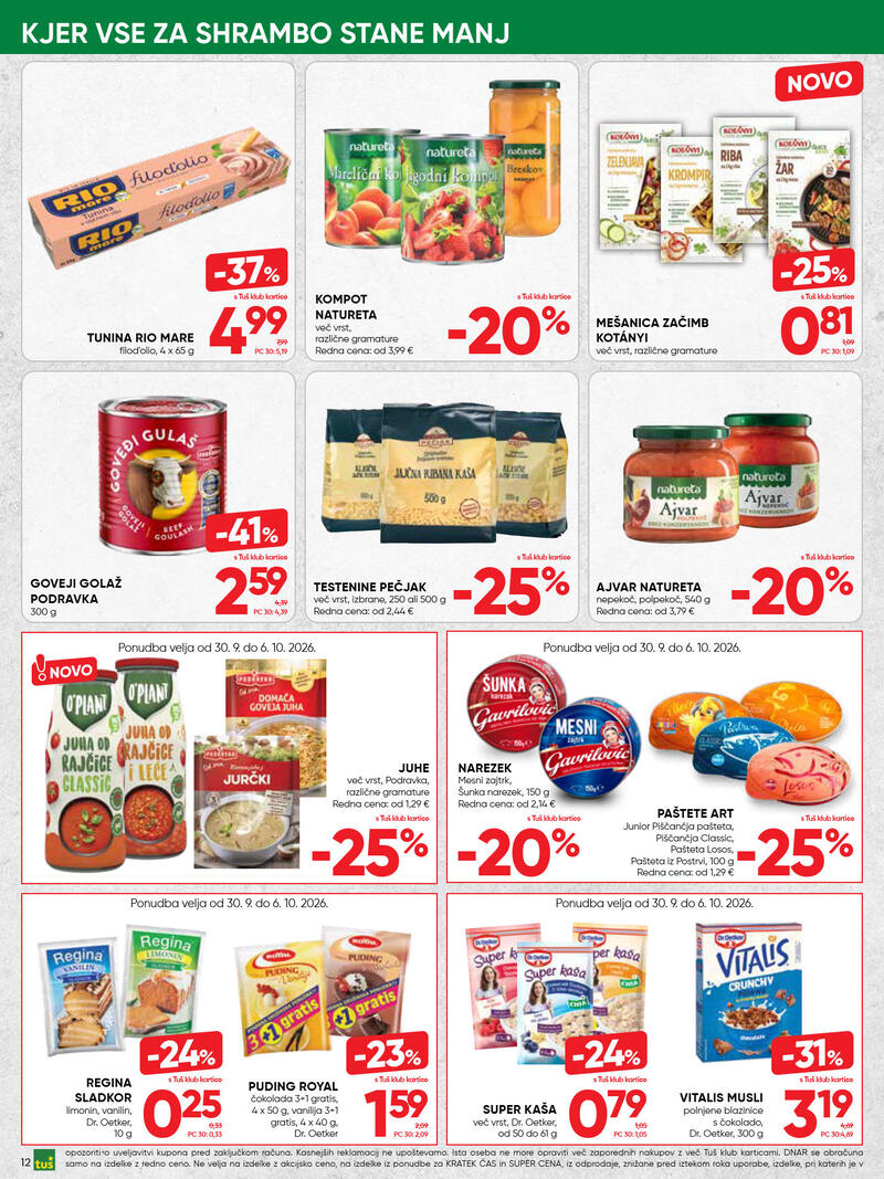 Tuš katalog - Dvotedenska akcija