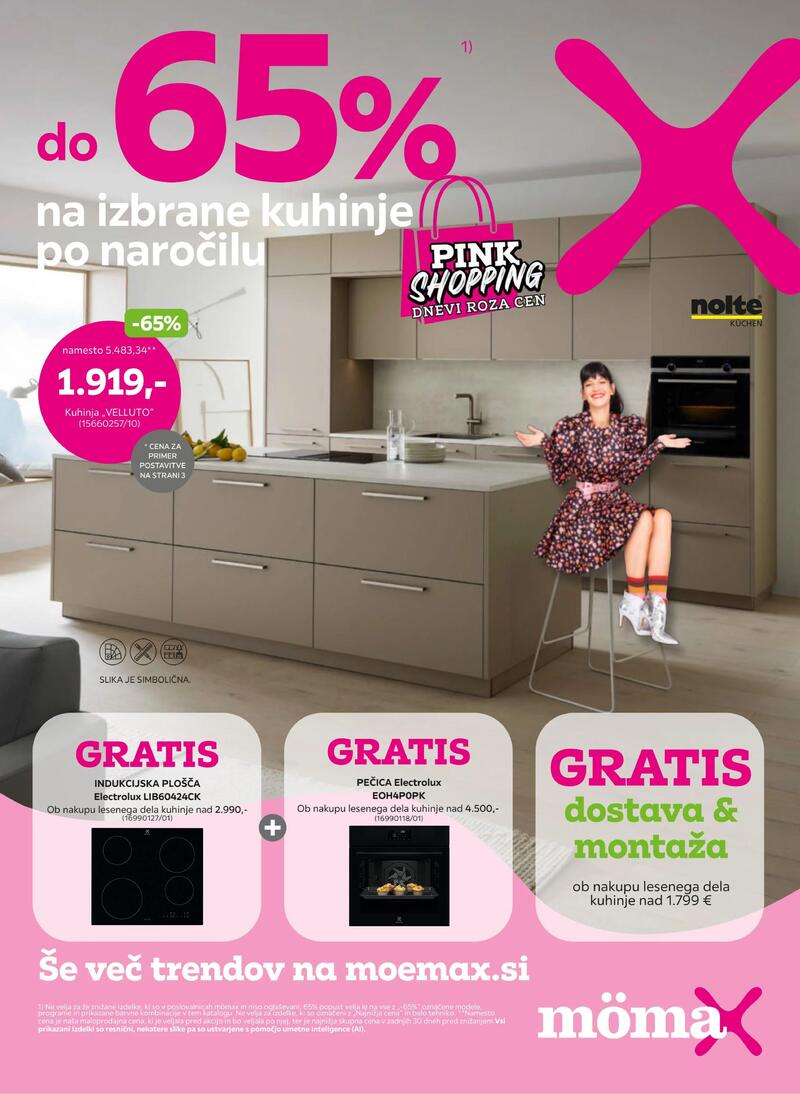Mömax katalog - Do -65% na izbrane kuhinje po naročilu