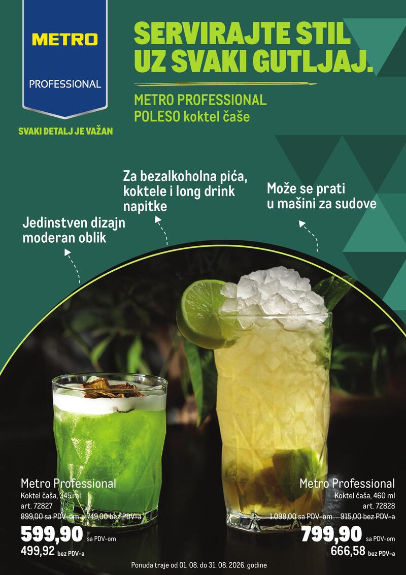 Metro katalog akcija Professional Koktel čaše