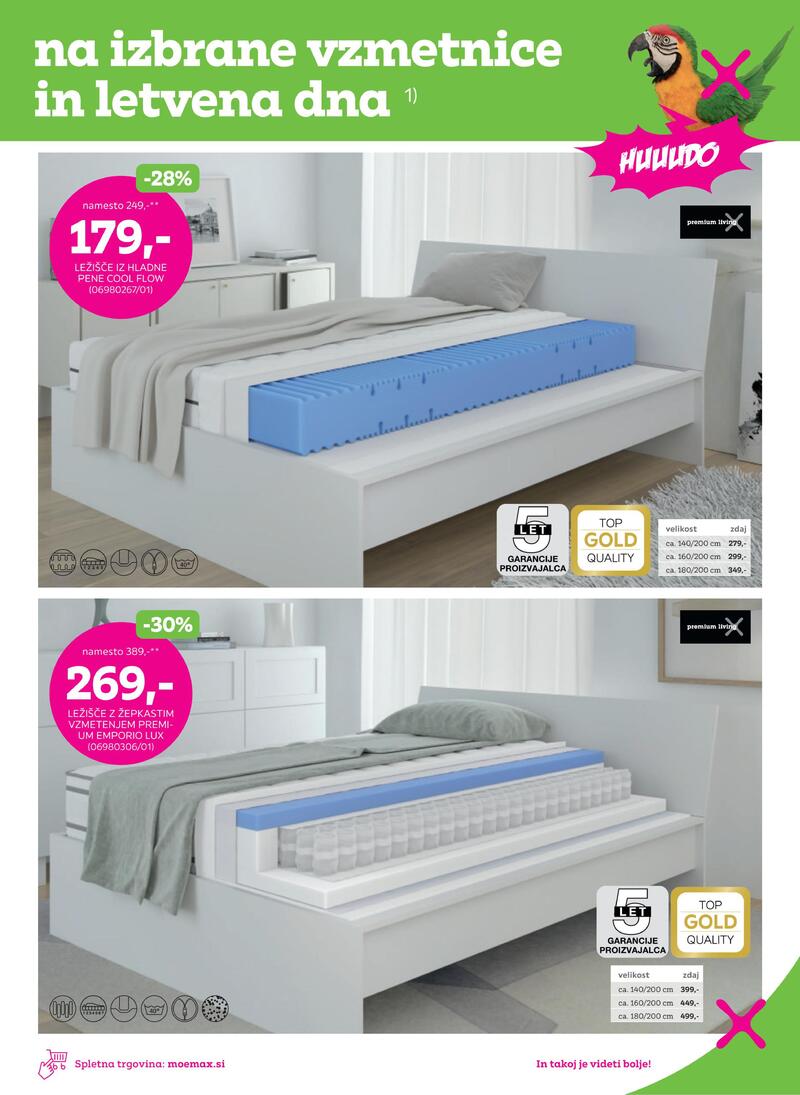 Mömax vzmetnice in letvena dna